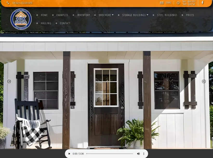 10K Barns Storage Buildings Garages and Carports Arab AL website