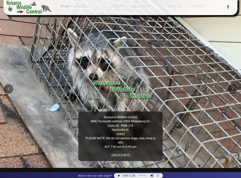 Nuisance Removal website