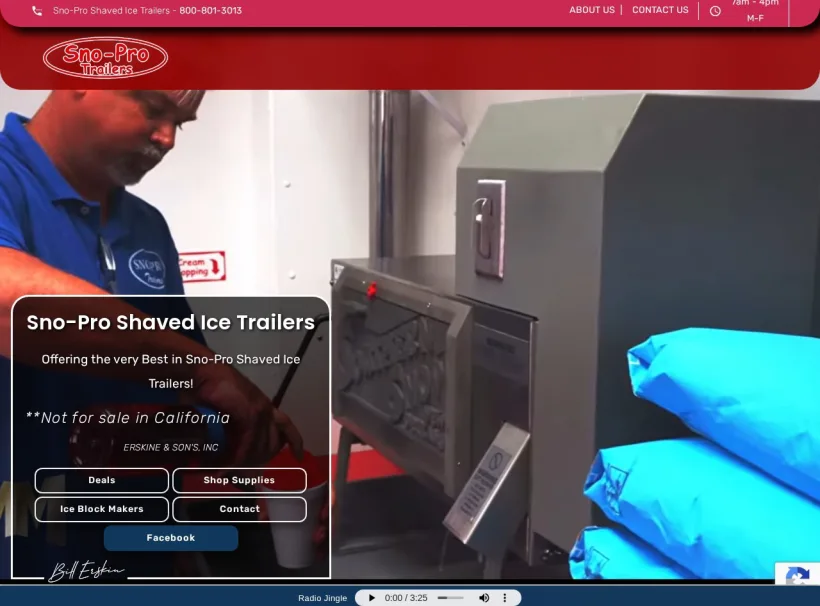 Shaved Ice and Sno Cone Trailers Albertville website