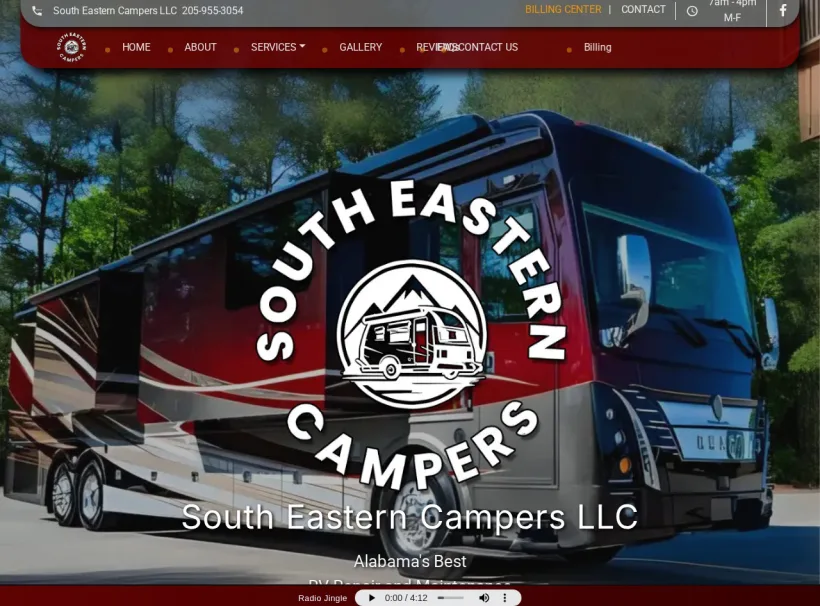 South Eastern Campers - Thorsby Birmingham Cullman custom website